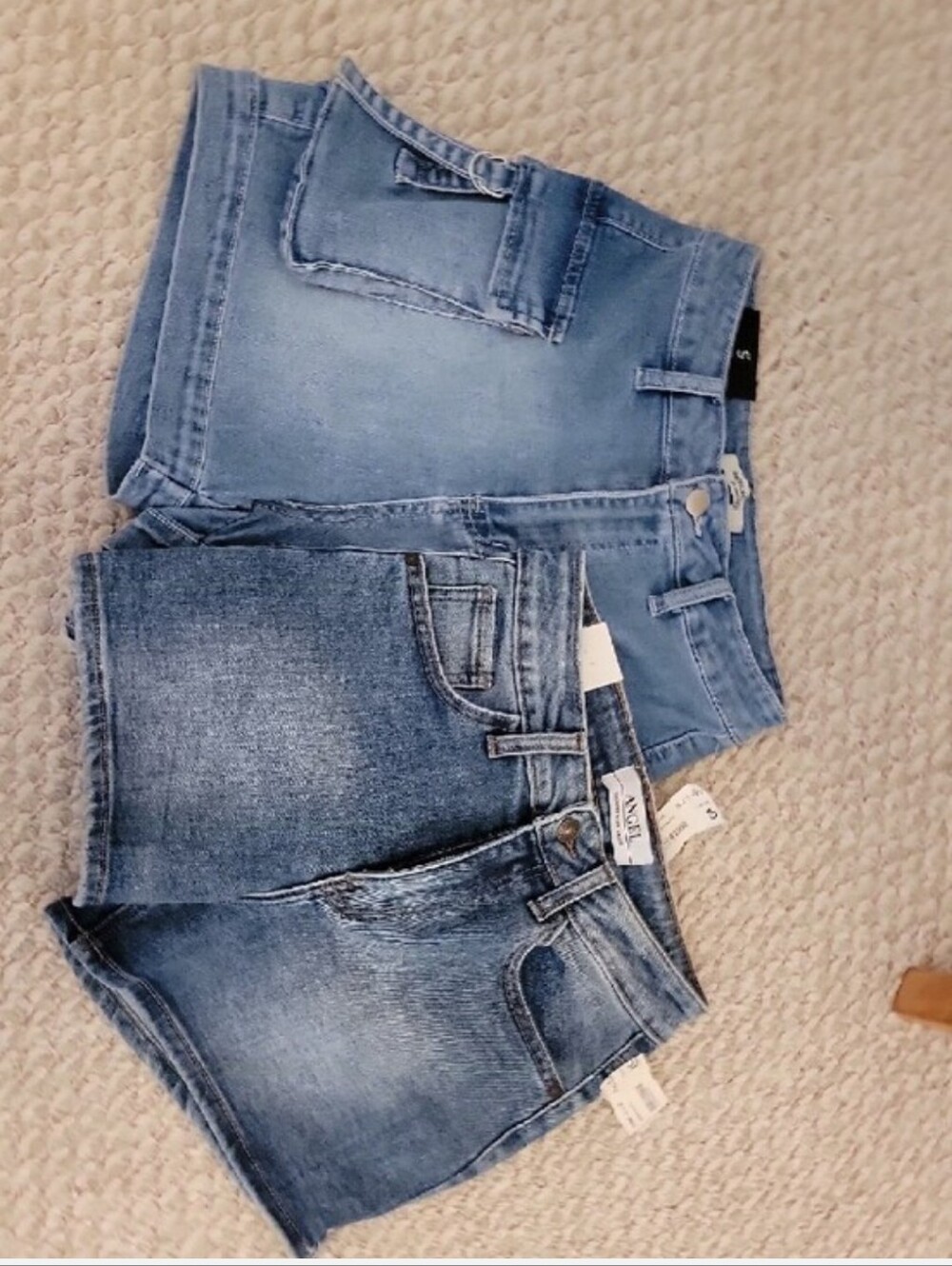 High-Rise Blue Denim Women’s  2 Shorts
